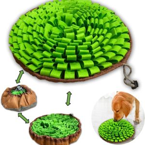 Pet Snuffle Mat for Dogs,Interactive Feed Puzzle for Boredom,Encourages Natural Foraging Skills for Cats Rabbits Dogs Bowl, Dog Treat Dispenser Indoor Outdoor Stress Relief,Travel Portable and Compact