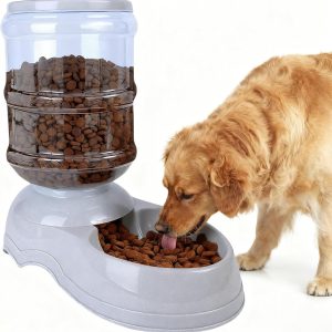 Automatic Dog Feeders,3 Gallon Capacity Gravity Food Dispenser for Large Dogs,Automatic Dog Feeder Large Breed, Pet Feeder Station Food Dispenser